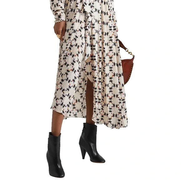 Isabel Marant Lystal Black Leather Ankle boots, size 9 - Picture 5 of 10